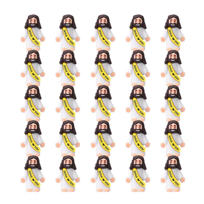 Mini Jesus Figurines With Jesus love You Slogan