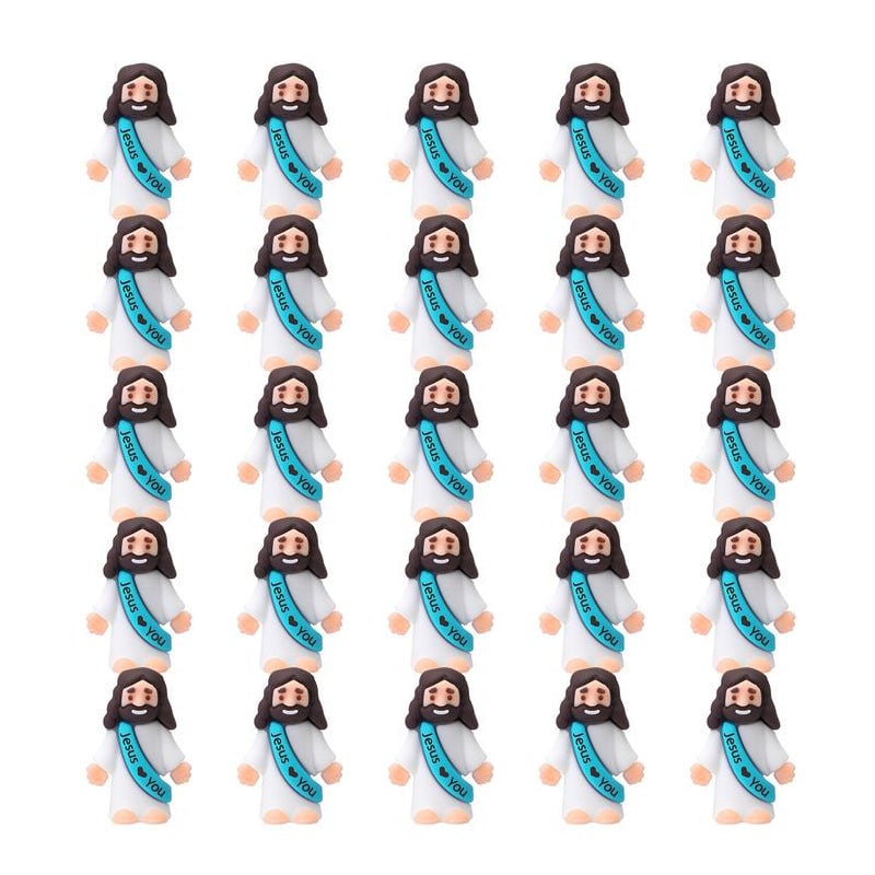 Mini Jesus Figurines With Jesus love You Slogan