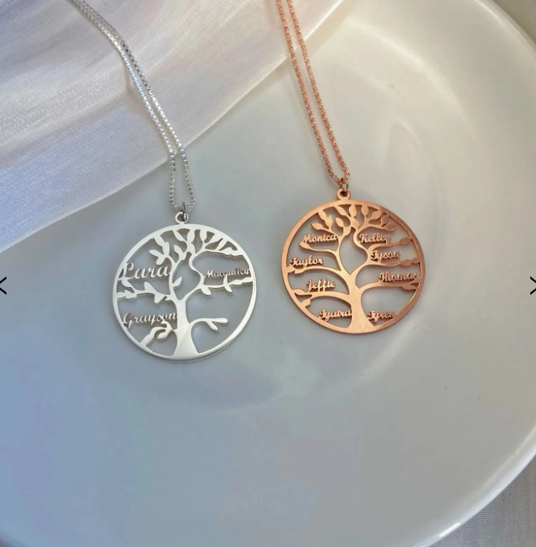 TREE OF LIFE NECKLACE UP TO 13 FIRST NAMES