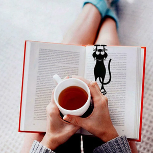 Cutout Black Kitten Bookmark * 5 pcs