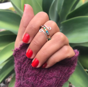 Rainbow Beads Fidget Ring