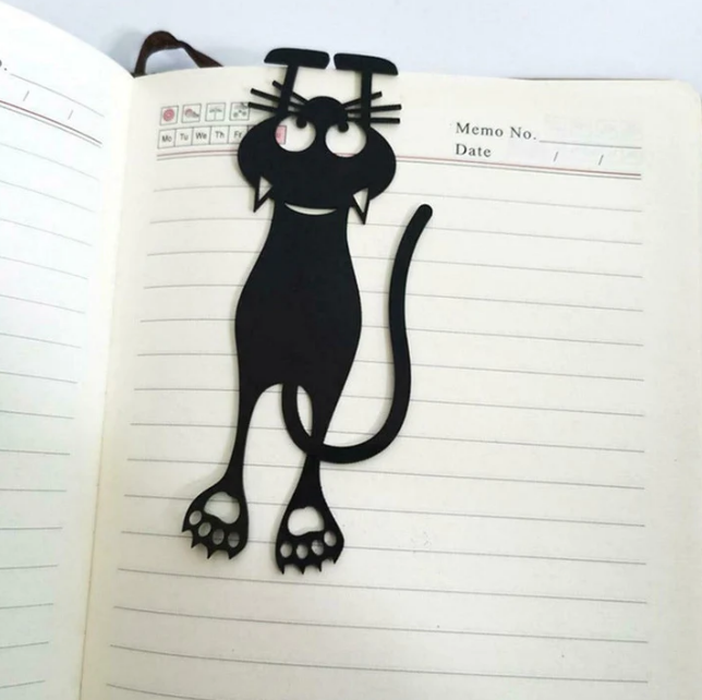 Cutout Black Kitten Bookmark * 5 pcs