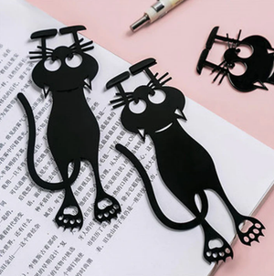 Cutout Black Kitten Bookmark * 5 pcs