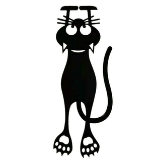 Cutout Black Kitten Bookmark * 5 pcs